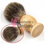 Pamatuf pentru barbierit Cod P005 cu maner din lemn si par natural